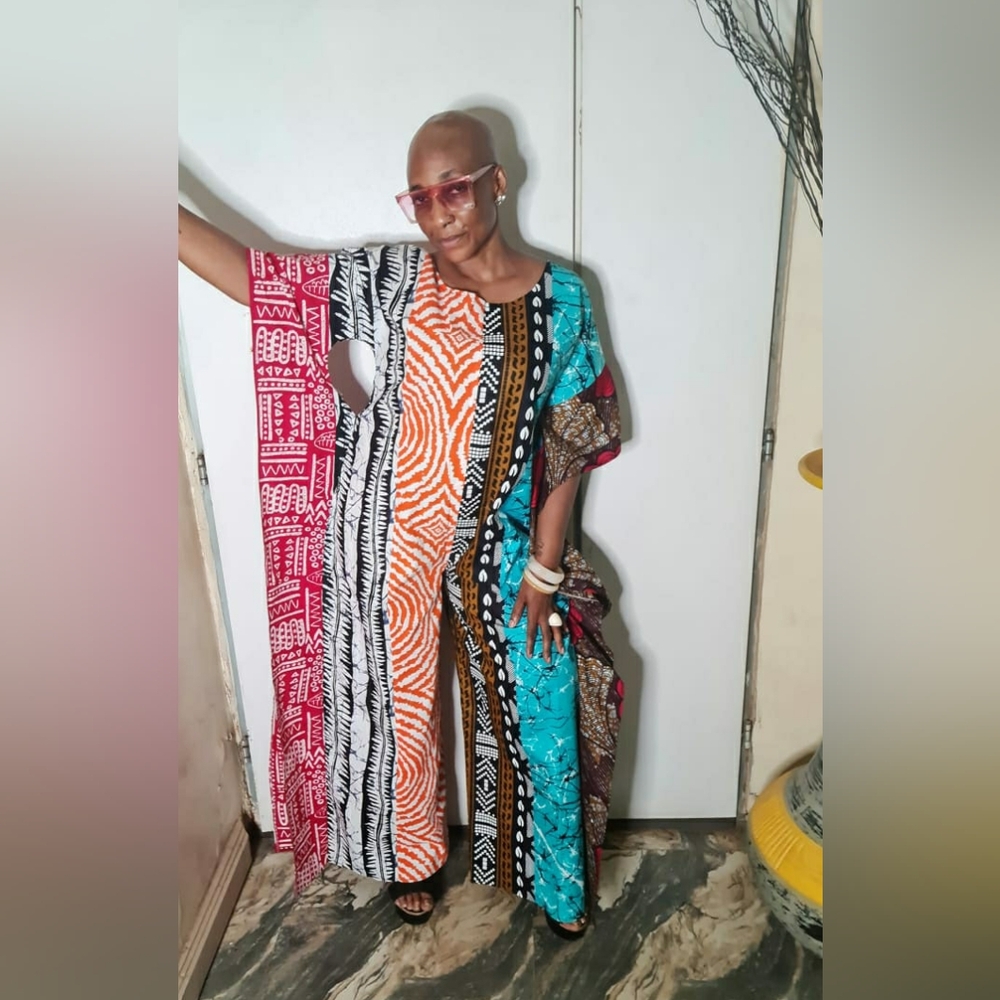 Colorful Patterned Kaftan Jumper